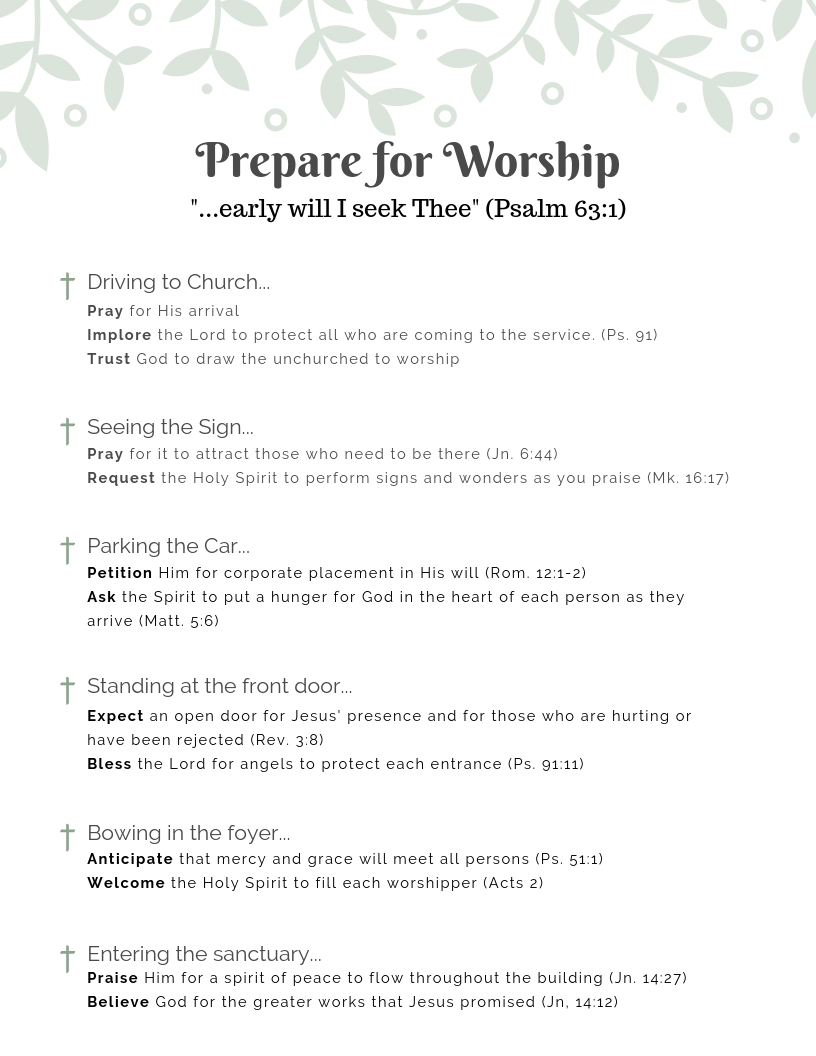 Free Prayer Resources-how to prepare for worship