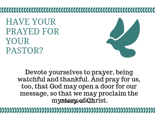 Free Prayer Resources-pray for your pastor card